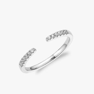 New Open Stacking Cuff Ring with Pavé Crystals